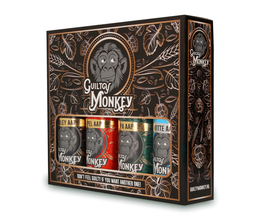 giftpack 4 bieren guilty monkey