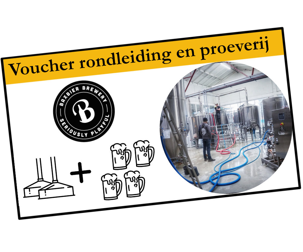 Rondleiding + bierproeverij voucher p.p. - Bax Bier