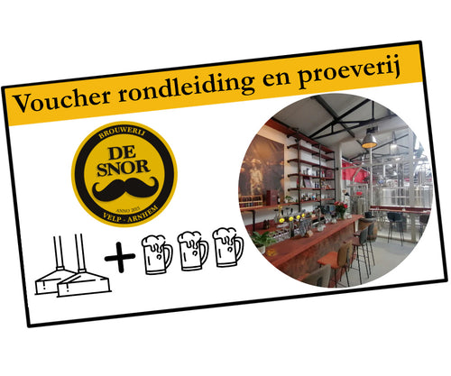 Rondleiding + bierproeverij voucher p.p. - Brouwerij De Snor