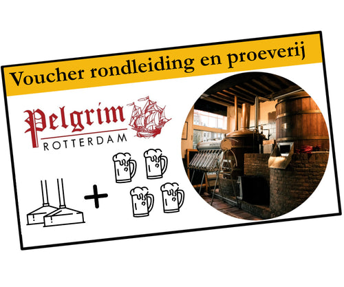 Rondleiding + bierproeverij voucher p.p. - Stadsbrouwerij De Pelgrim